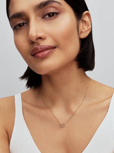 Kralen & Pavé Verstrengelde Cirkels Ketting