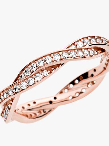 Bague Torsades Scintillante