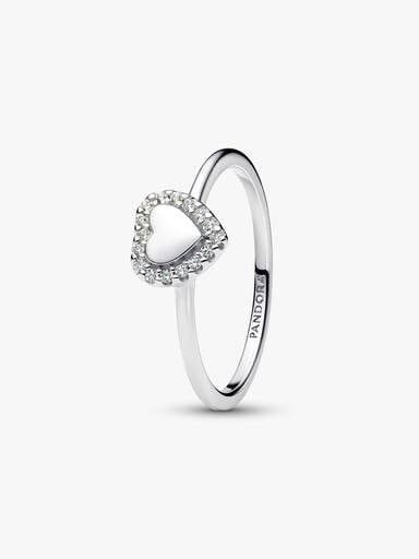 Graveerbaar Hart Halo Ring