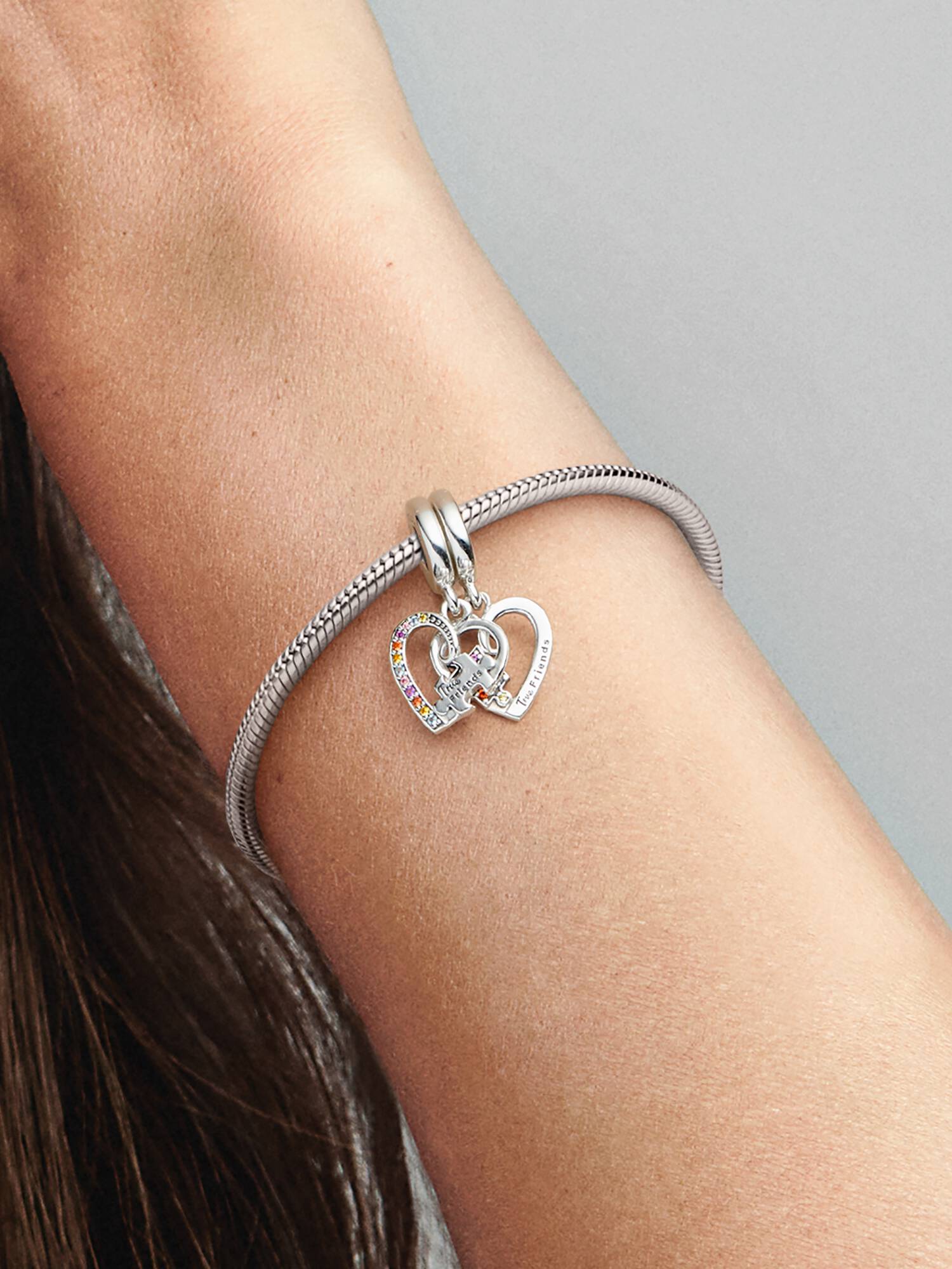 Charm Pendant Amitié Séparable Cœurs Pièce de Puzzle