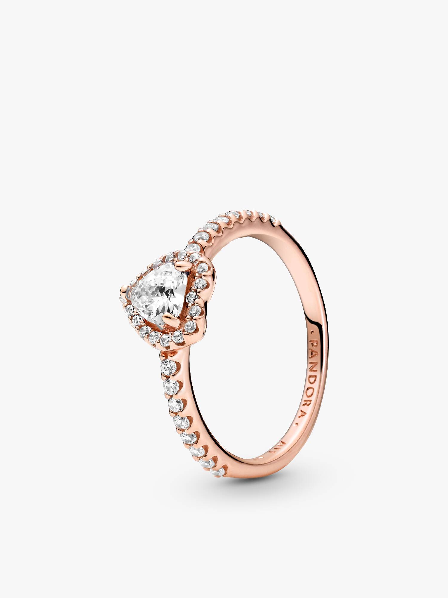 Bague Cœur Surélevé Scintillant