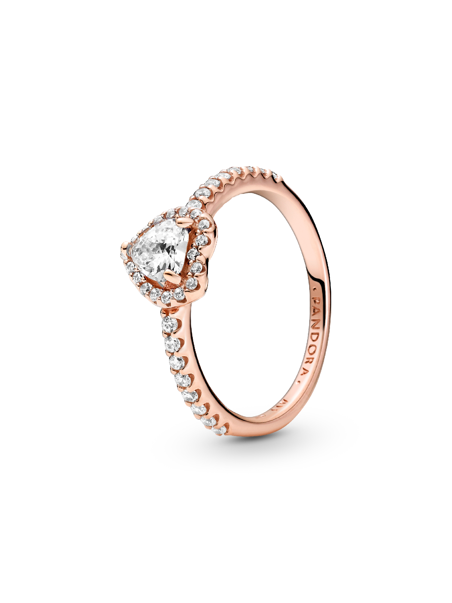 Bague Cœur Surélevé Scintillant