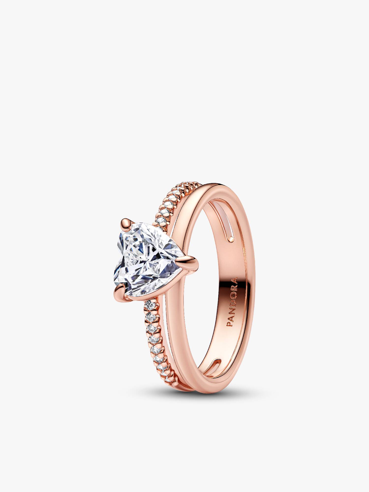 Bague Cœur Anneau Double