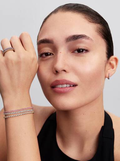 Petit Bracelet Rivière Rose