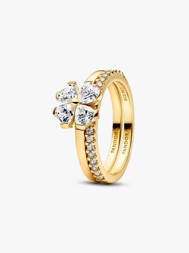 Bague Séparable Trèfle à Quatre Feuilles Scintillant