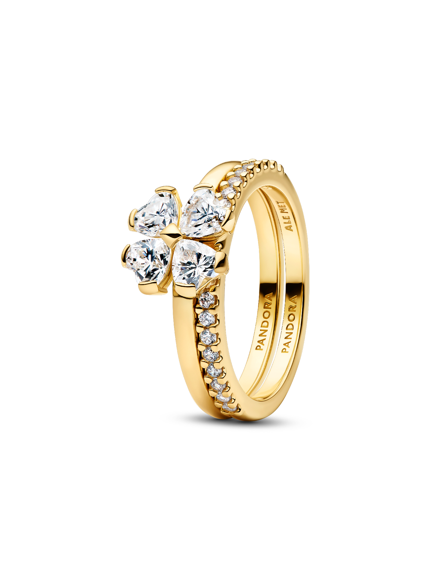 Bague Séparable Trèfle à Quatre Feuilles Scintillant