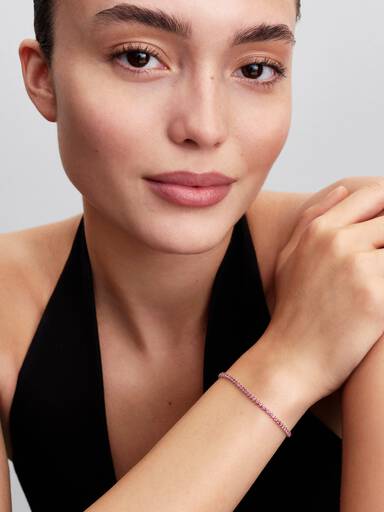 Petit Bracelet Rivière Rose