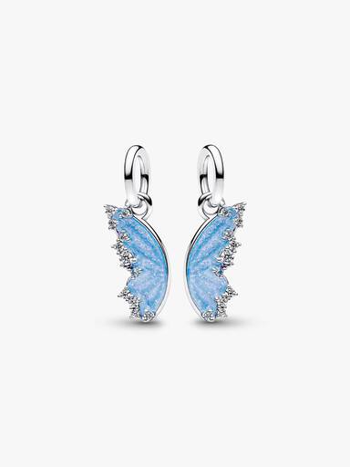 Deelbare hangende bedel met vlinder