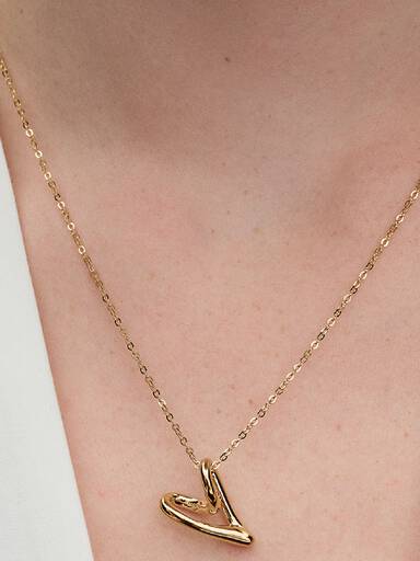 Collier à Pendentif Cœur de Forme Organique