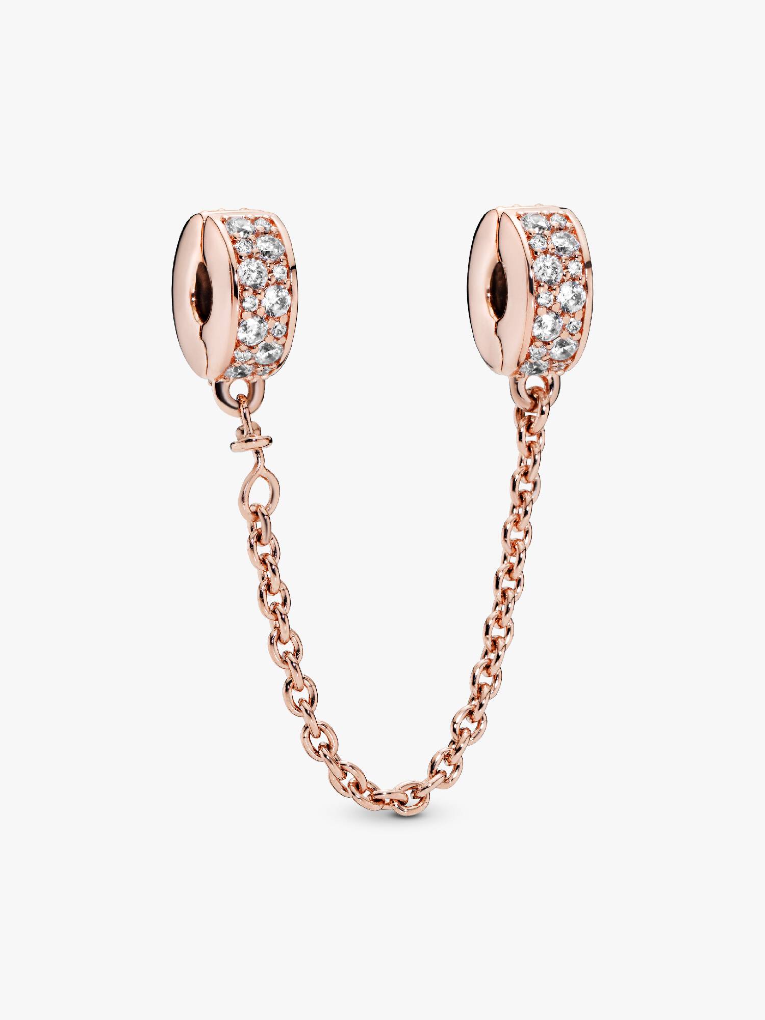 Charm Clip Chaîne de Confort Pavé Incolore