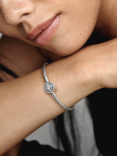 Halo snake chain-armband