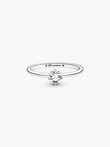Bague Solitaire Étoile Scintillante Céleste