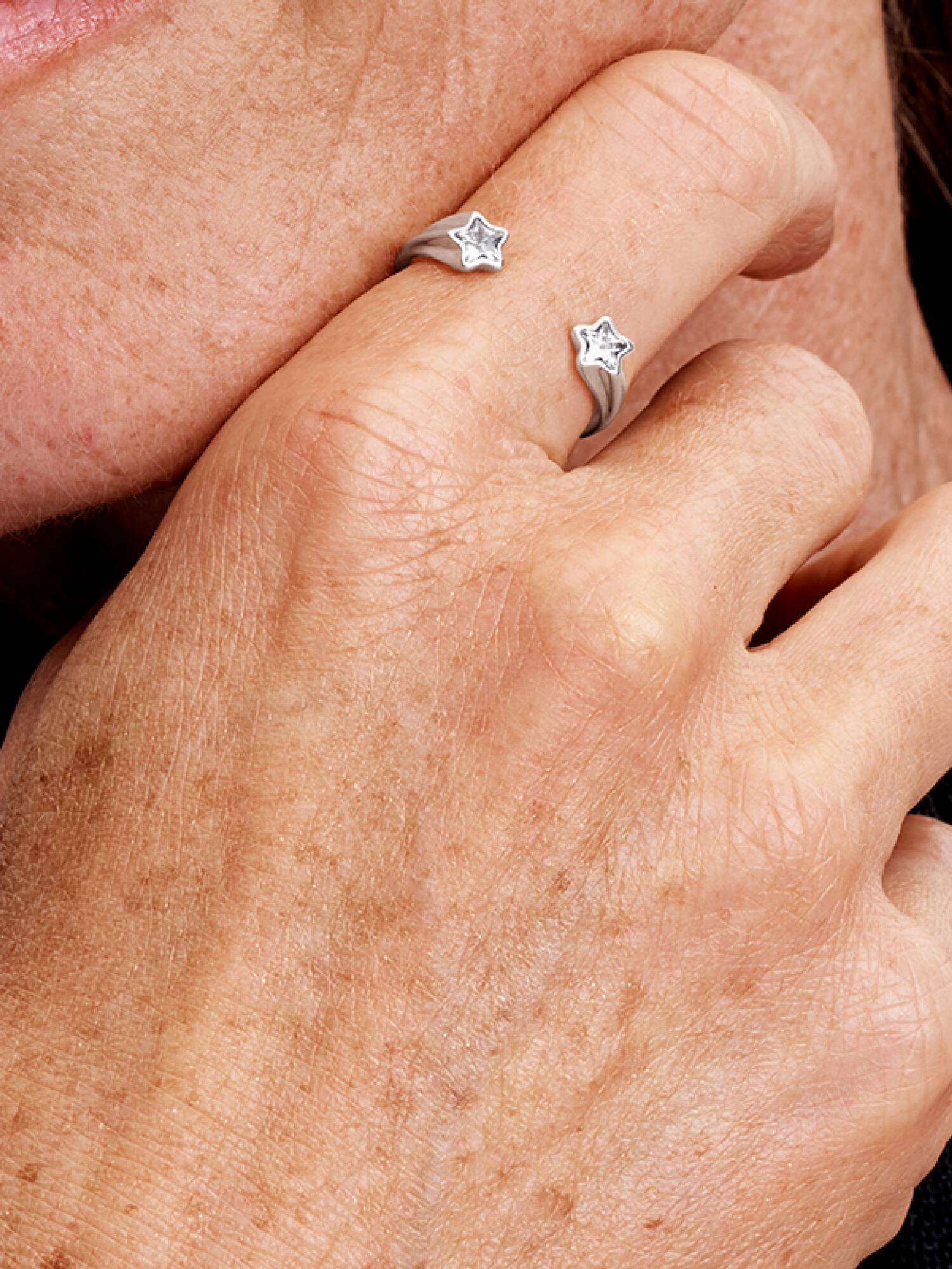 Bague Ouverte Étoiles Filantes