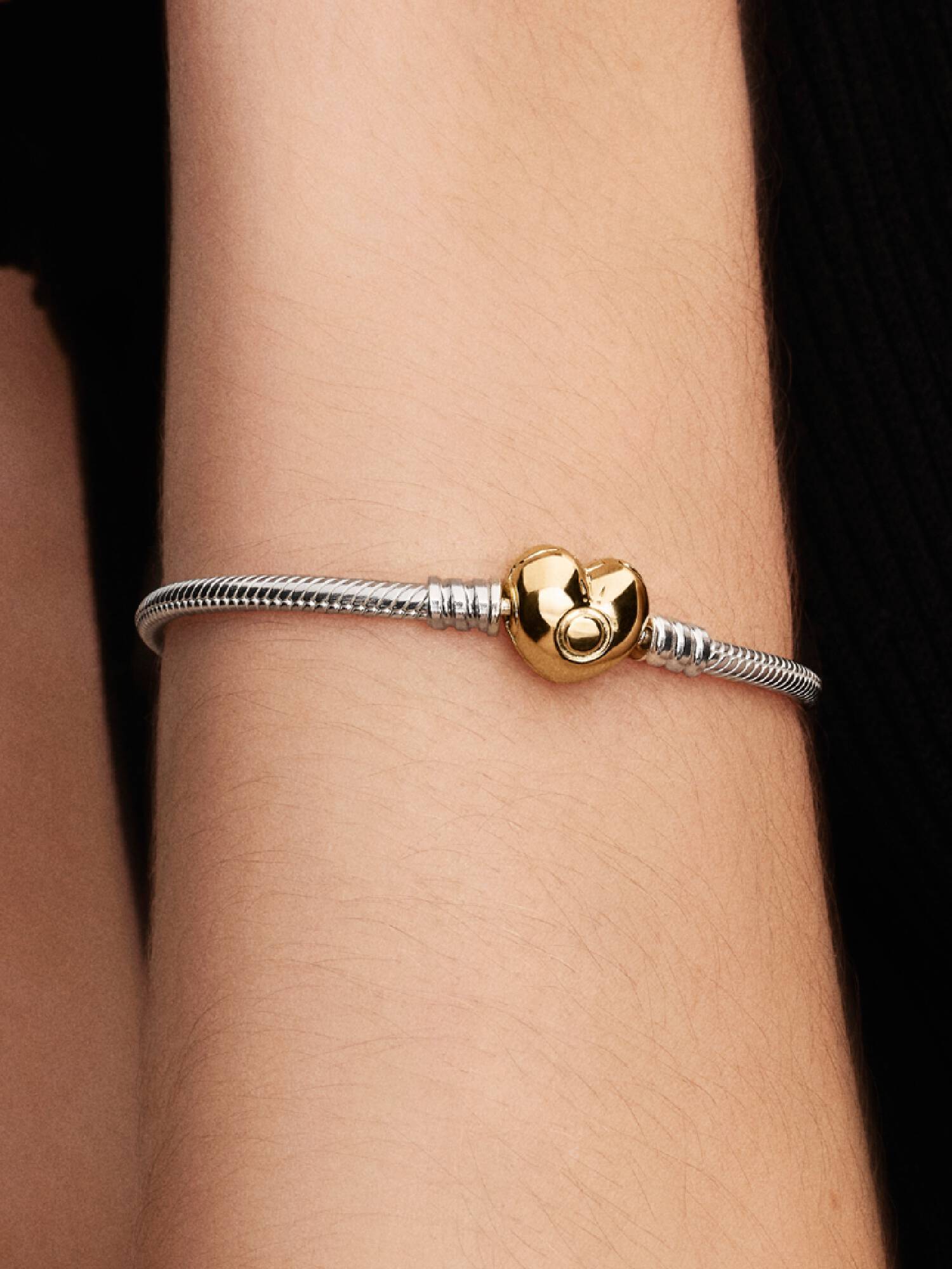 Bracelet Maille Serpent Fermoir Cœur