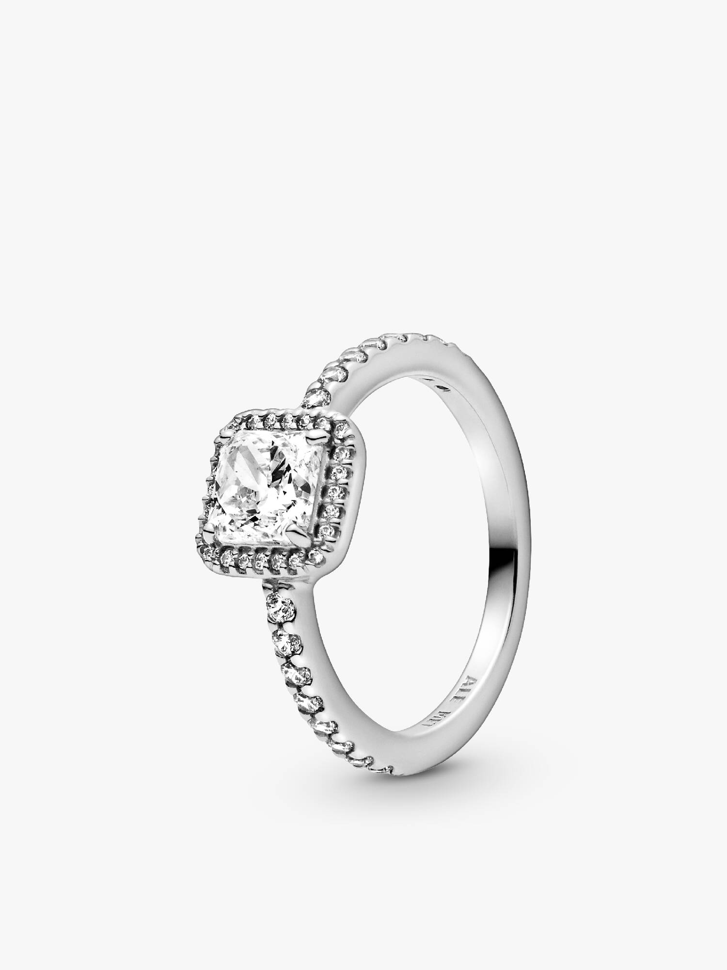 Bague Halo Scintillant Carré