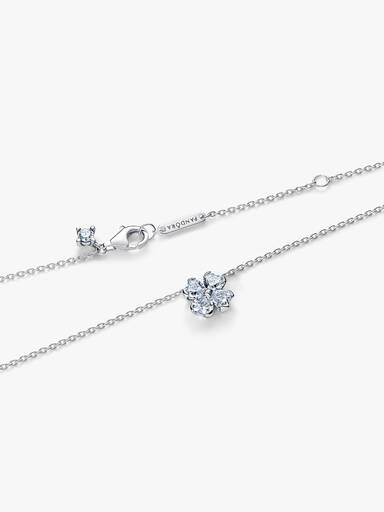 Collier à Pendentif Trèfle à Quatre Feuilles Scintillant