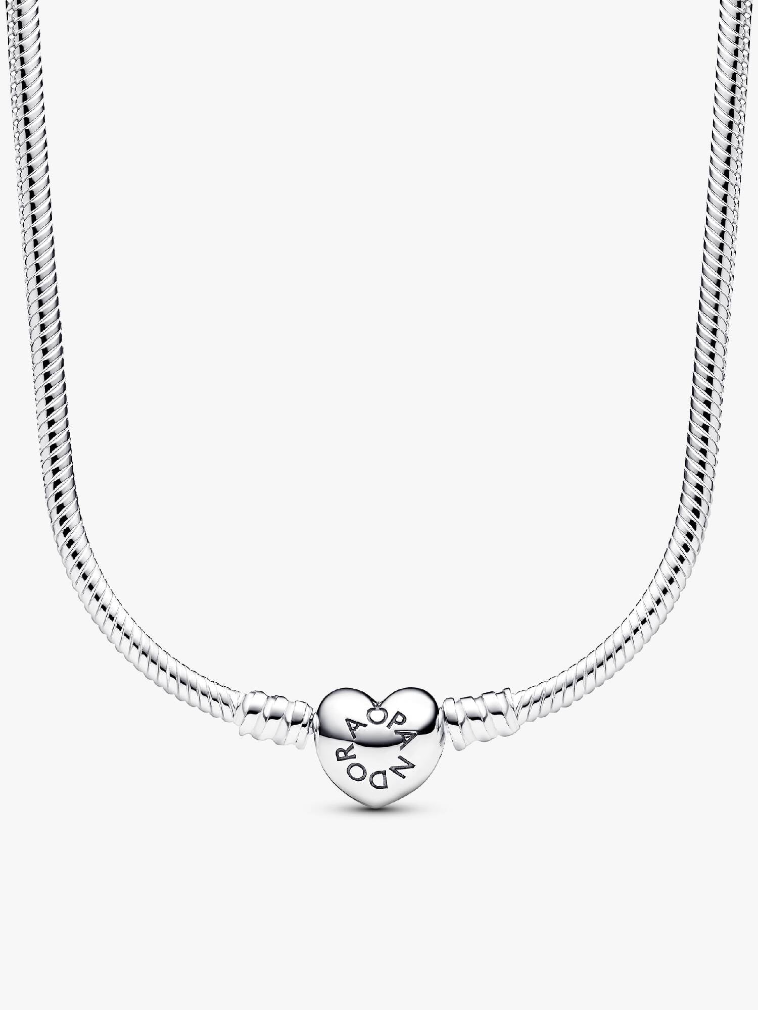 Snake Chain-halsketting met hartsluiting