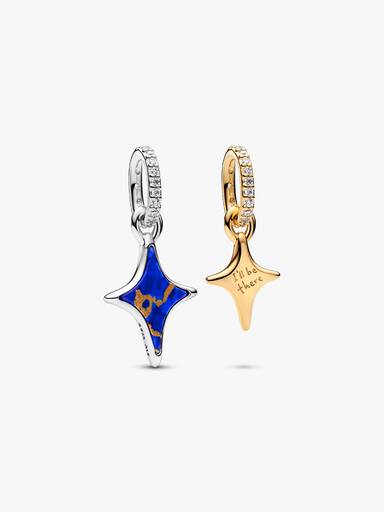 Charm Pendant Double Étoiles Séparable