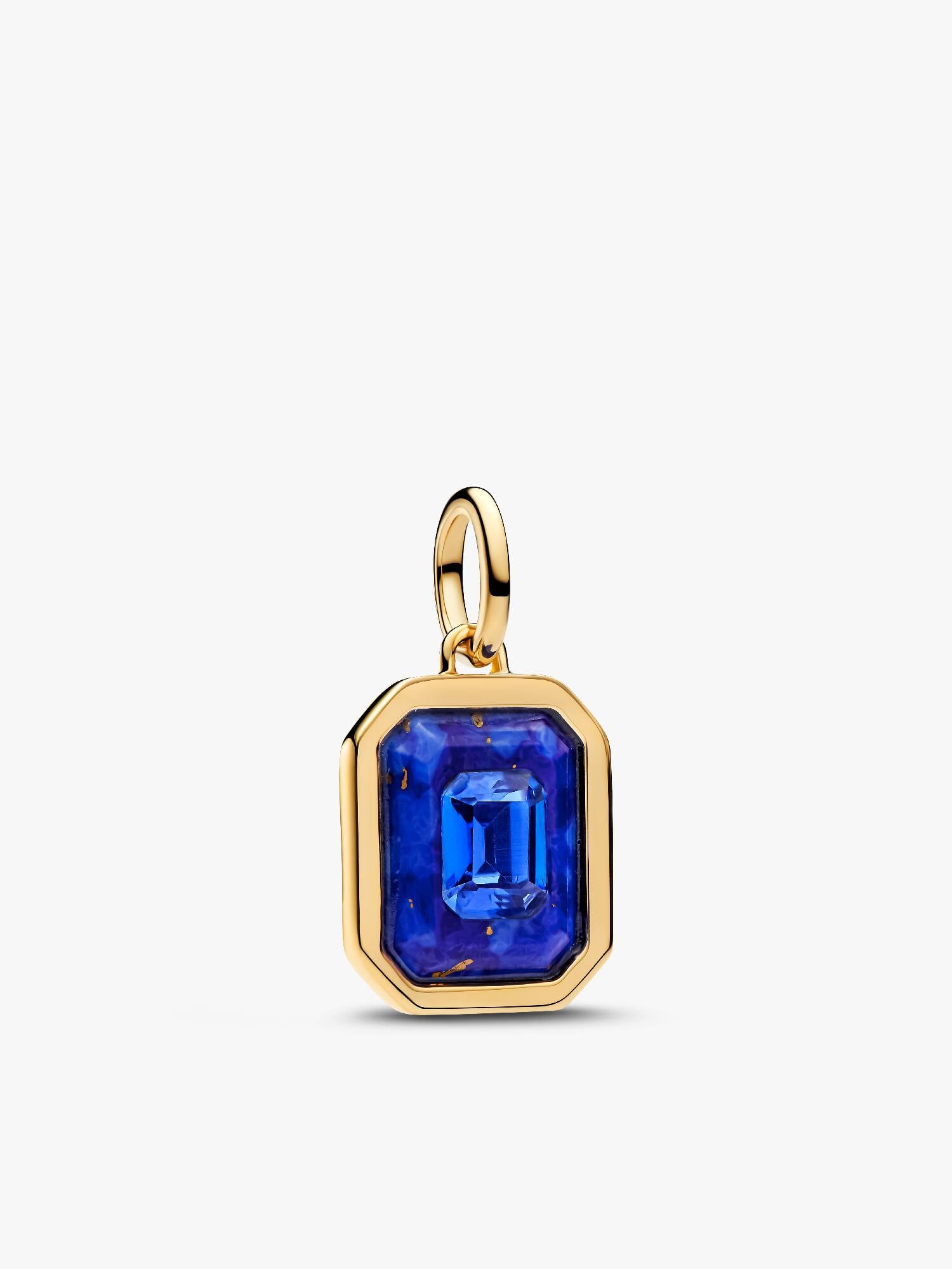 Charm Pendant Hexagone Bleu Céleste
