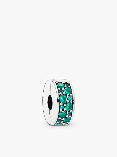 Teal Pavé Clip Bedel