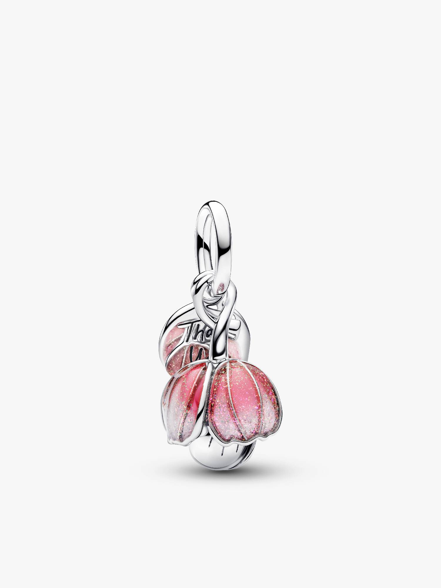 Charm Pendant Fleur Éclose Bicolore  