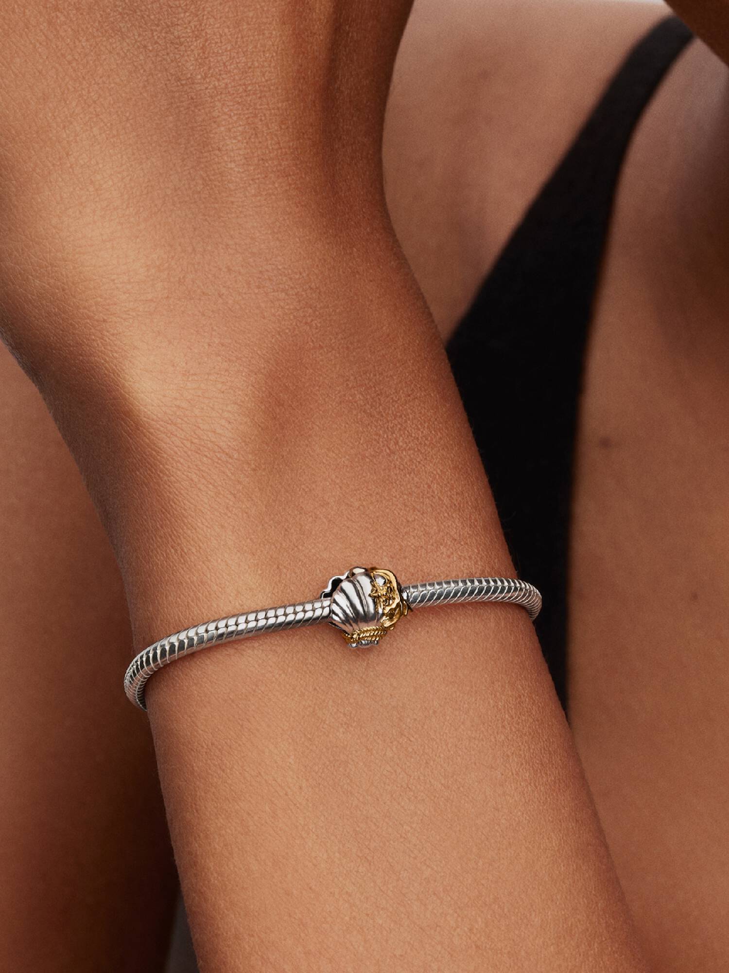 Charm Bicolore Diamant de Synthèse Princesses Disney Coquillage d'Ariel