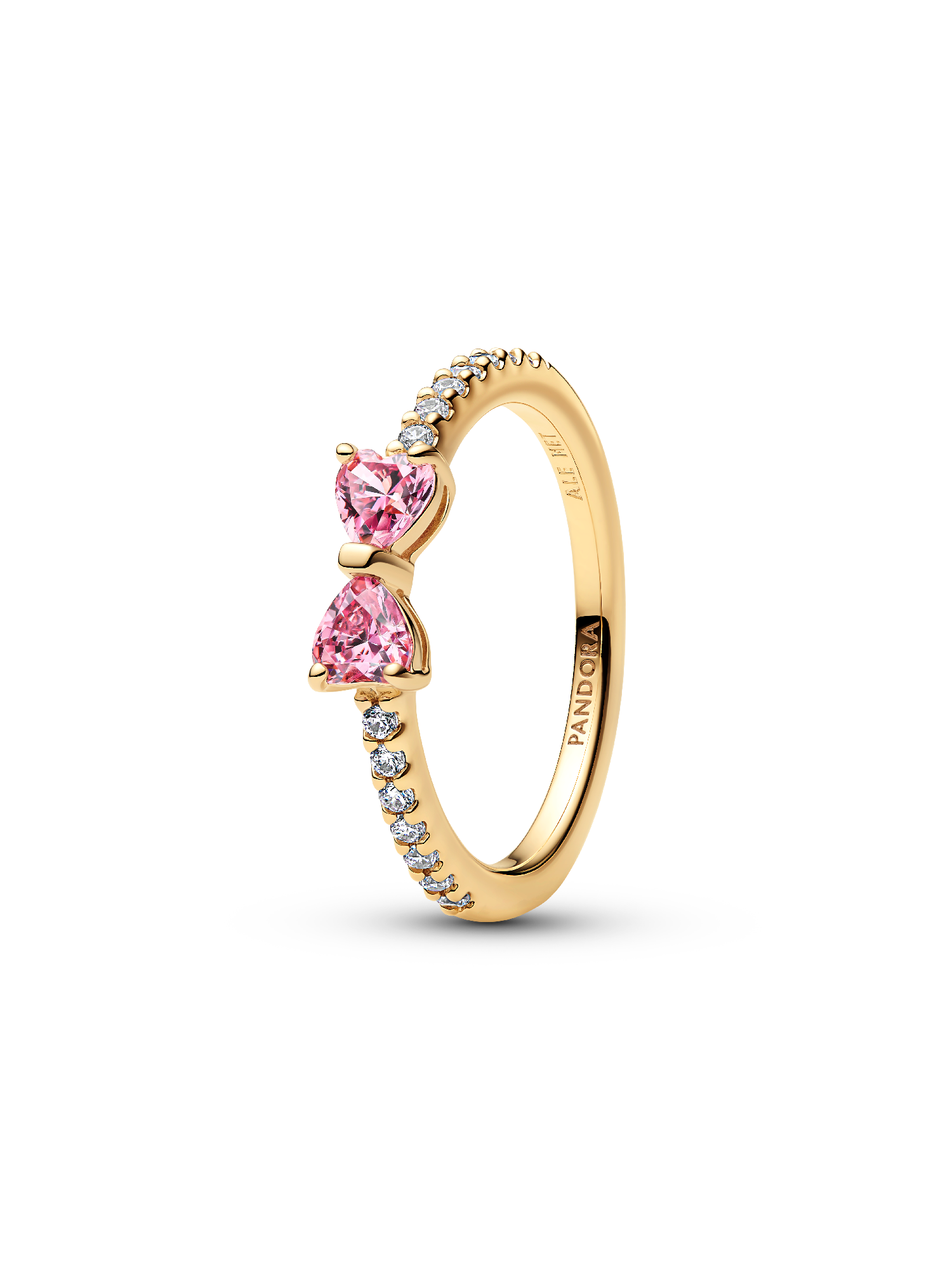 Bague Nœud Rose Scintillant