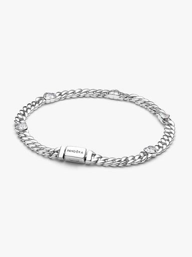 Cubaanse schakelarmband met hartjes