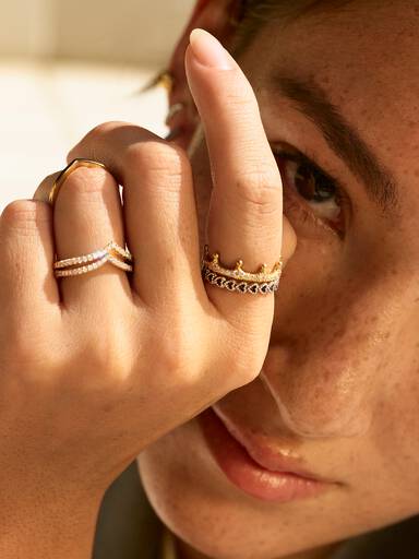 Bague ribambelle de cœurs