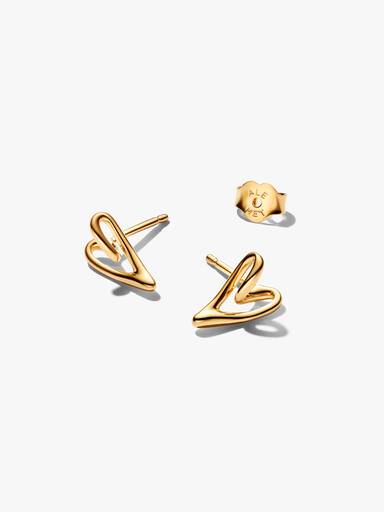 Clous d'Oreilles Cœurs de Forme Organique