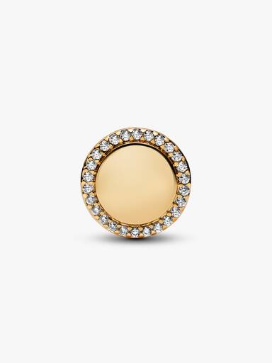 Charm Bouton Scintillant Gravable