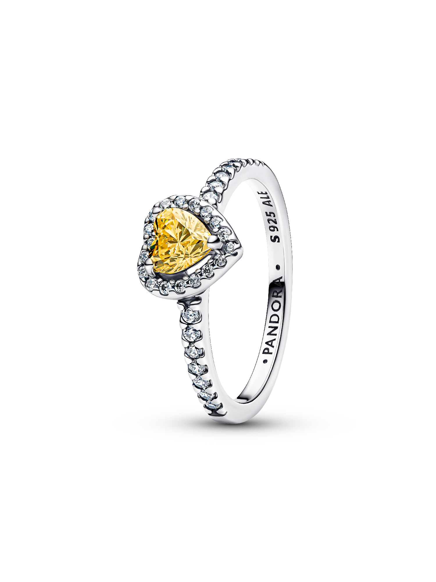 Bague Cœur Surélevé Scintillant