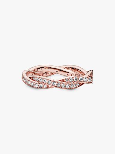 Bague Torsades Scintillante