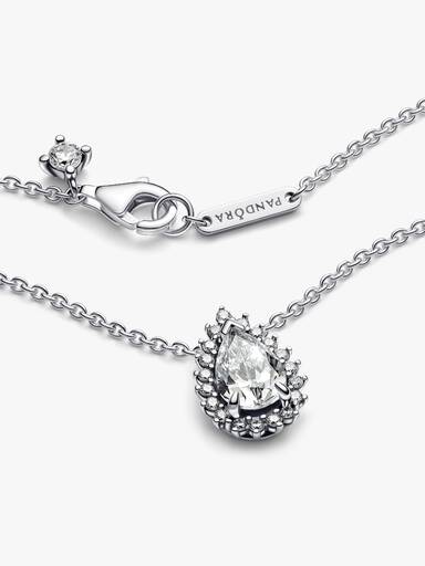 Collier Halo Poire Scintillante