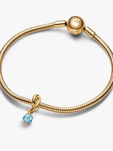 Mars Charm Pendant Cercle de l'Éternité Bleu Azur Facetté