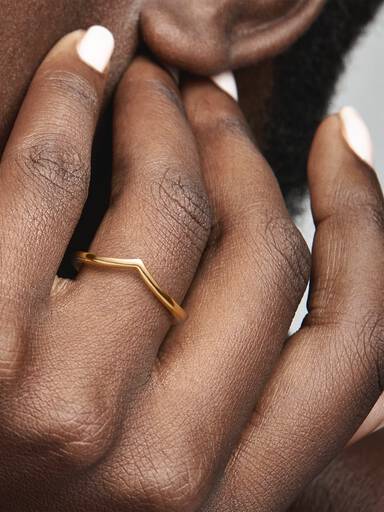 Bague Chevron Polie
