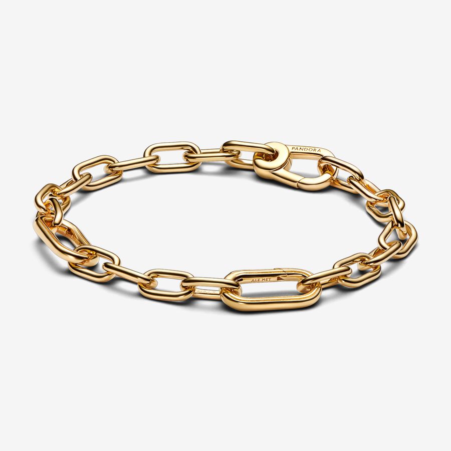 14k Gold-plated small link bracelet image number 0