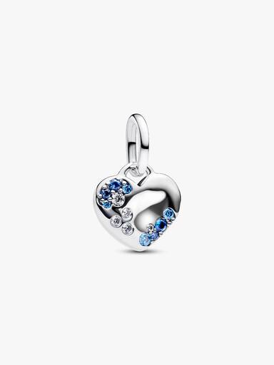 Charm pendentif bleu scintillant
