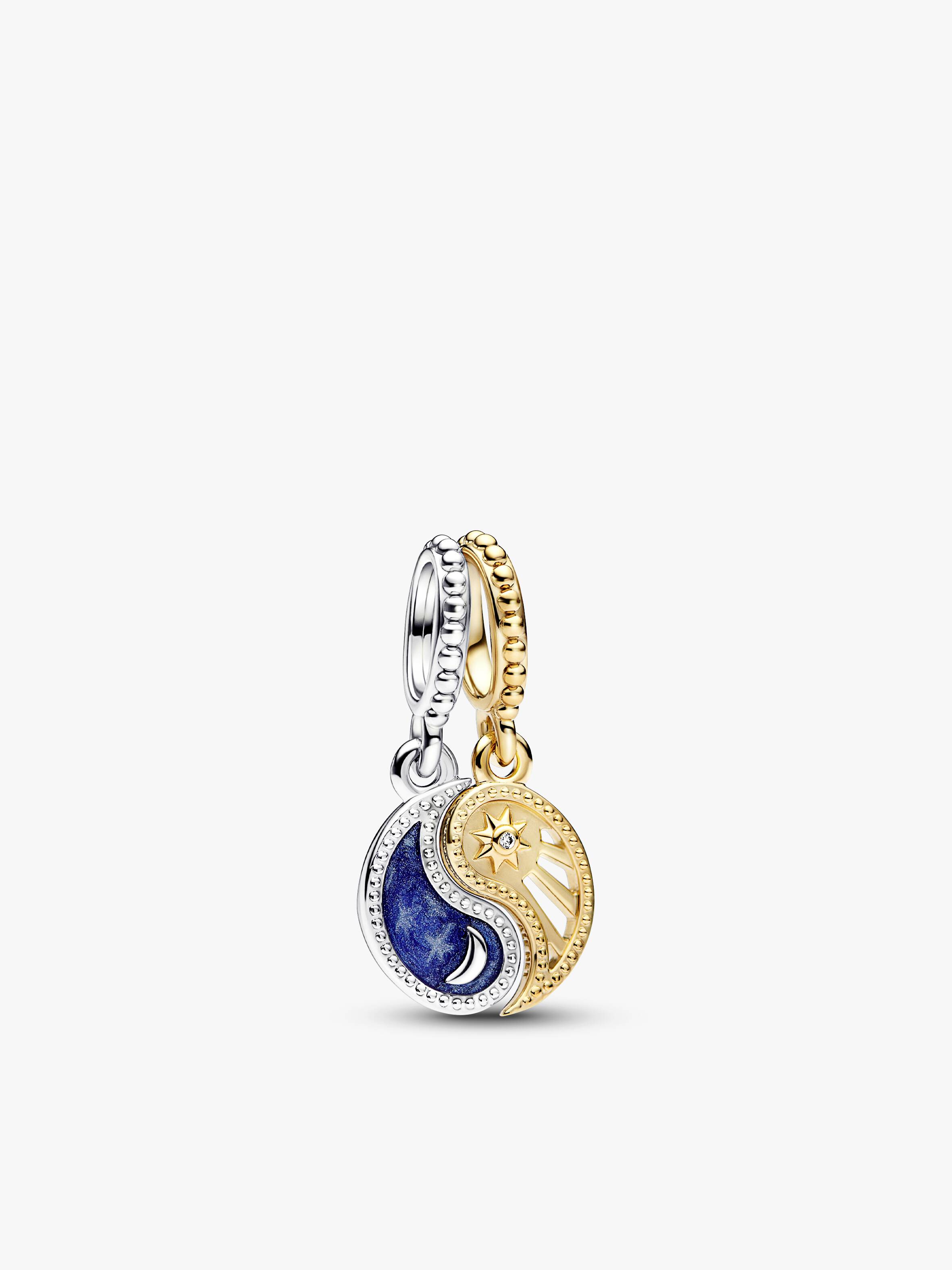 Charm Pendant Soleil & Lune Séparable Bicolore