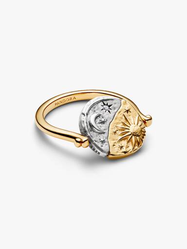 Bague Médaillon Réversible Soleil & Lune