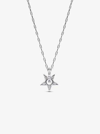 Collier à Pendentif Ajouré Étoile Scintillante