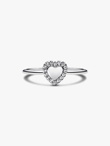 Graveerbaar Hart Halo Ring