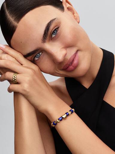 Blauw muranoglas minibedel