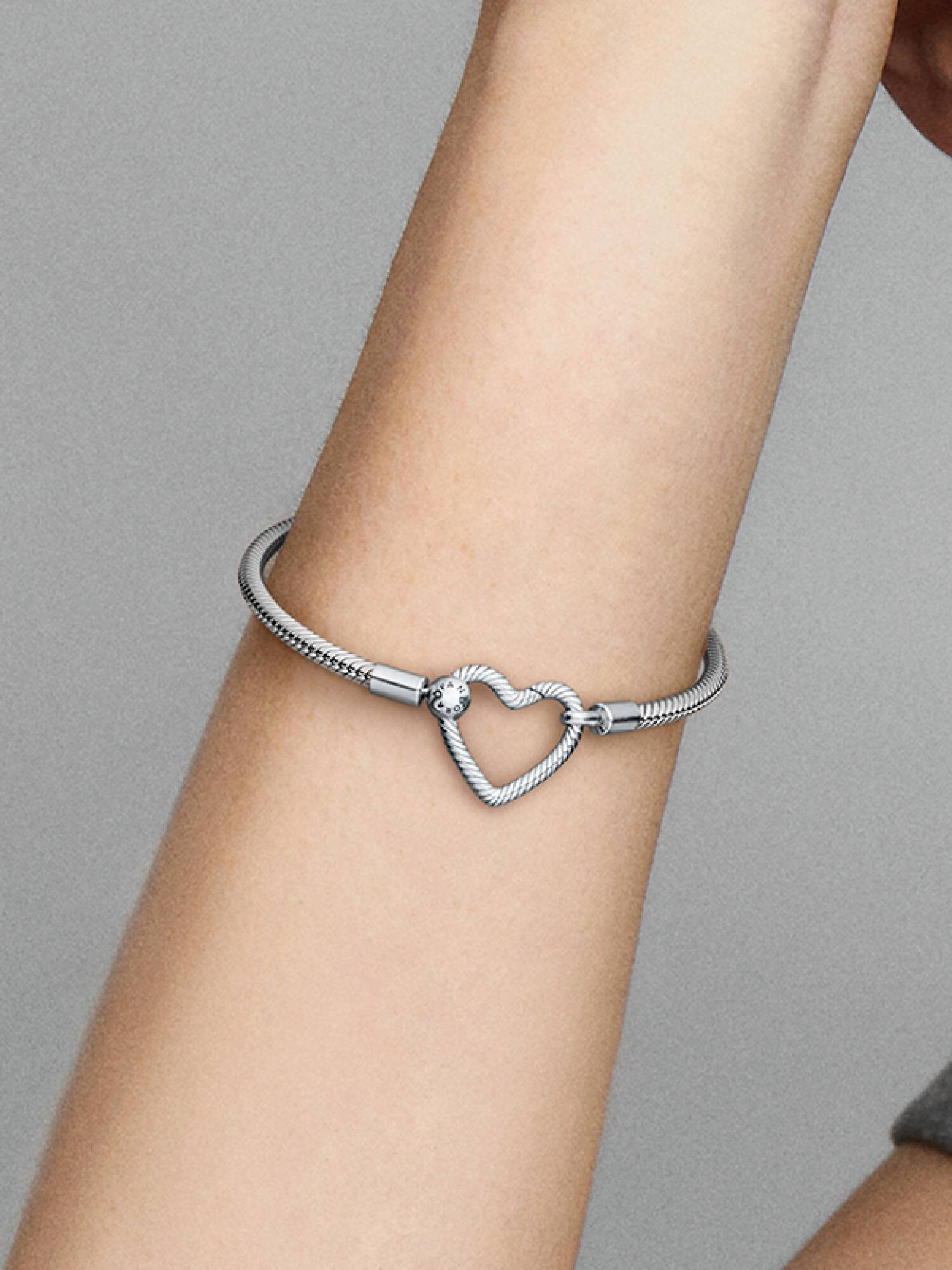 Snake Chain-armband met hartsluiting