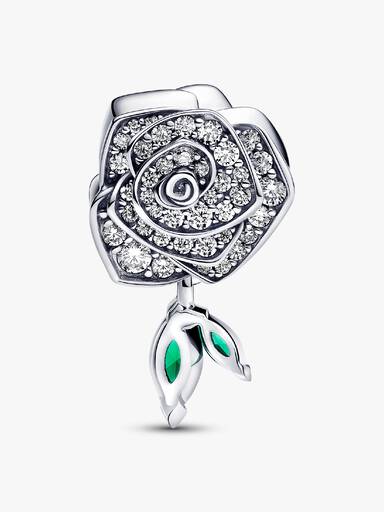 Charm Rose en Fleur Scintillante