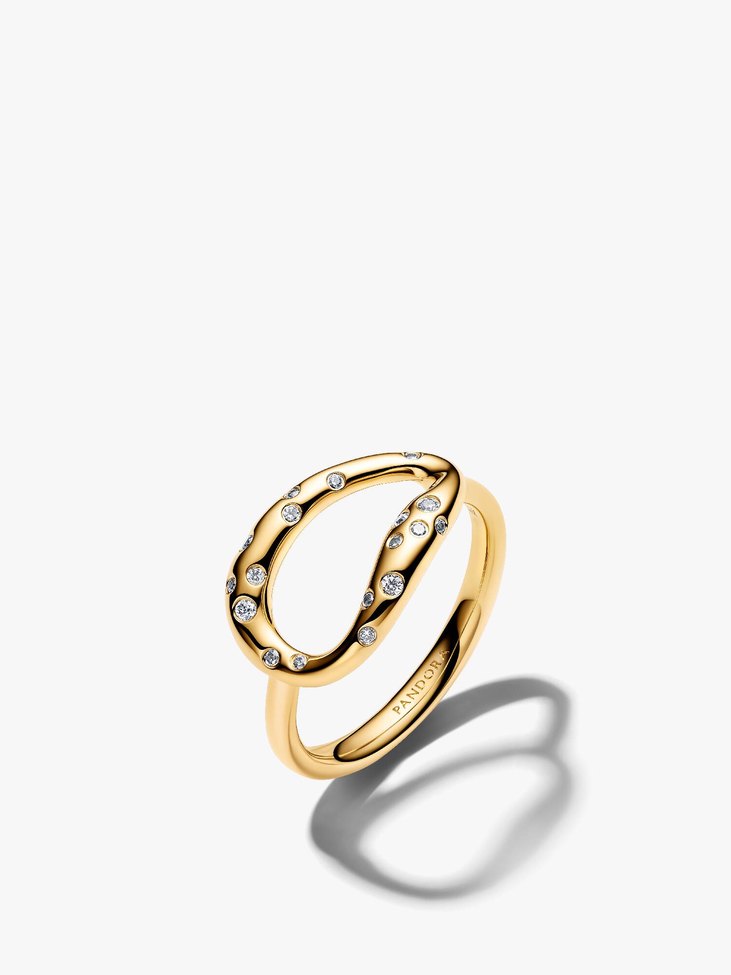Bague Spectaculaire Sertie de Pierres de Forme Organique