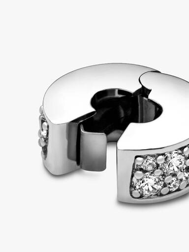 Charm Clip Pavé Transparent