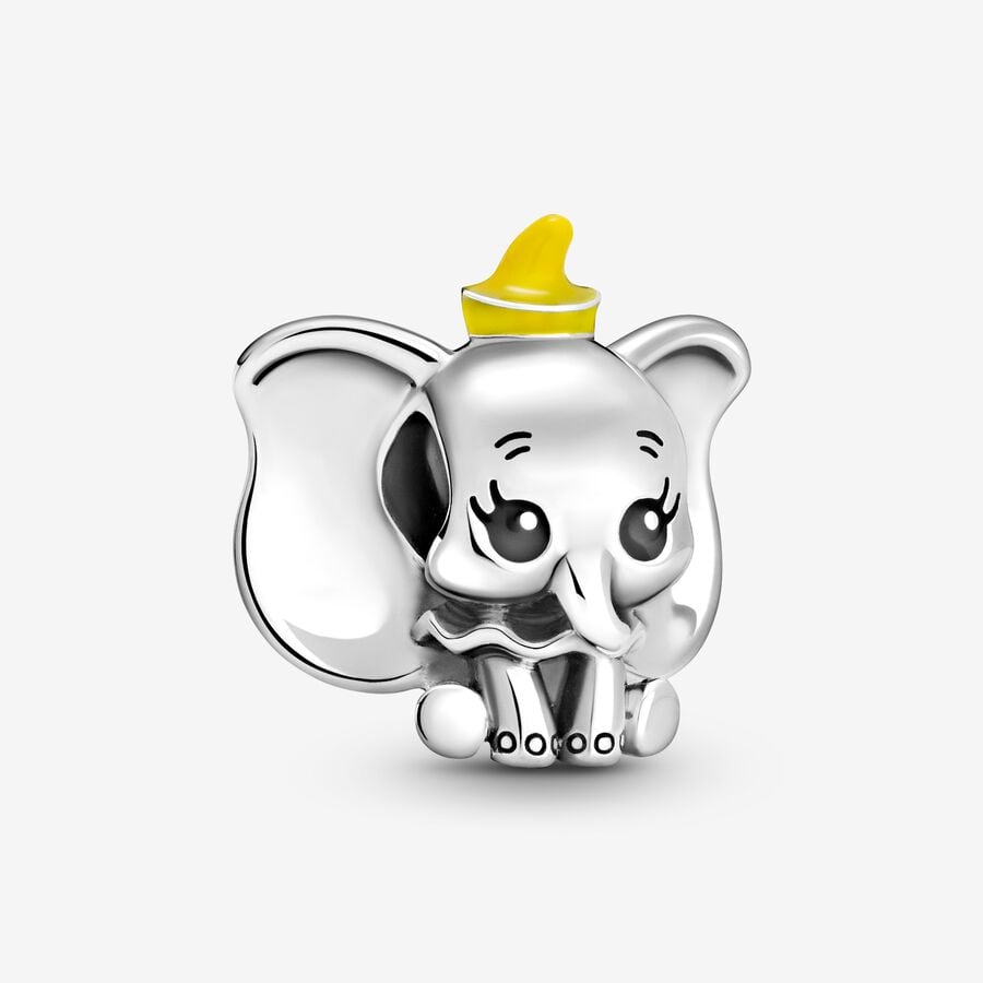 Disney Dumbo sterling silver charm with black and yellow enamel image number 0