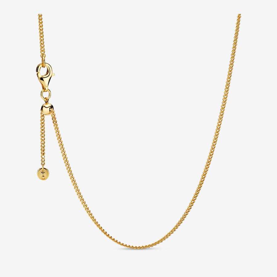 14k Gold-plated necklace with sliding clasp image number 0