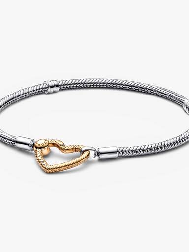 Bracelet Maille Serpent Fermoir Cœur